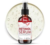 Retinol Serum 2.5% by Eva Naturals (60 ml, Double-Sized Bottle) - Best Anti-Aging Serum, Minimizes Wrinkles, Helps Prevent Sun Damage, and Fades Dark Spots - Vitamin A Retinol with Hyaluronic Acid