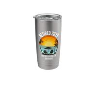 Retired 2023 Not My Problem Anymore Funny Vintage Retirement Stainless Steel Insulated Tumbler