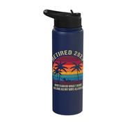 Retired 2023 Now I Can Do What I Want Funny Retirement Stainless Steel Insulated Water Bottle