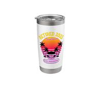Retired 2025 Countdown in Progress Beach Retirement Party Stainless Steel Insulated Tumbler