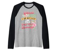RETIRED 2025 FINALLY FULL-TIME GRANNY AM NOT LAZY Retirement Raglan Baseball Tee