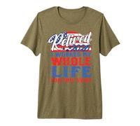 Retired 2026 Funny Retirement Gift Worked My Life July 4th Premium T-Shirt