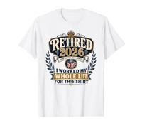 Retired 2026 Long Service Zero Regrets Value Graphic T-Shirt