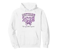 Retired 2026 not My Problem Anymore Coquette Women Retiremen Pullover Hoodie