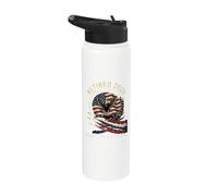 Retired 2026 not My Problem Anymore US Flag for Women Men Stainless Steel Insulated Water Bottle