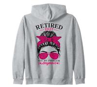 Retired 2027 Not My Problem Anymore Funny Retirement Zip Hoodie
