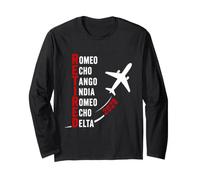 Retired 2028 Phonetic Alphabet Airplane Pilot Retirement Long Sleeve T-Shirt
