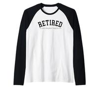 Retired A New Chapter Begins Retirement Retro College Text Raglan Baseball Tee