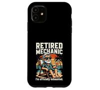 Retired Auto Mechanic Retirement I'm Officially Exhausted Case for iPhone 11
