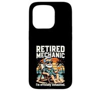 Retired Auto Mechanic Retirement I'm Officially Exhausted Case for iPhone 15 Pro