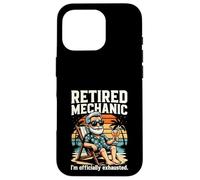 Retired Auto Mechanic Retirement I'm Officially Exhausted Case for iPhone 16 Pro
