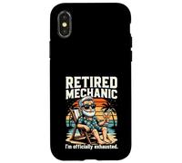 Retired Auto Mechanic Retirement I'm Officially Exhausted Case for iPhone X/XS