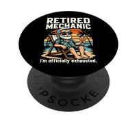 Retired Auto Mechanic Retirement I'm Officially Exhausted PopSockets Adhesive PopGrip