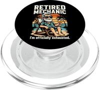 Retired Auto Mechanic Retirement I'm Officially Exhausted PopSockets PopGrip for MagSafe