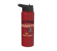 Retired Barista Brew It Yourself Coffee Funny Retirement Stainless Steel Insulated Water Bottle