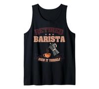 Retired Barista Brew It Yourself Coffee Funny Retirement Tank Top