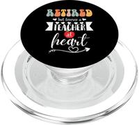 retired but forever a teacher at heart, retirement day PopSockets PopGrip for MagSafe