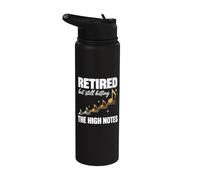 Retired But Still Hitting The High Notes Music Teacher Stainless Steel Insulated Water Bottle