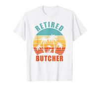 Retired Butcher, Funny Butcher, Happy Retirement T-Shirt, Men, White, 5X-Large