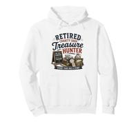 Retired Charity Shop Treasure Hunter Vintage Bargain Hunting Pullover Hoodie