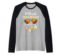 Retired College Professor Teacher Class of 2026 Retirement Raglan Baseball Tee