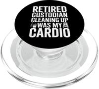 Retired Custodian Cleaning Up Was My Cardio PopSockets PopGrip for MagSafe