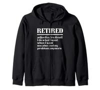 Retired Definition Funny Retired 2026 Not My Problem Anymore Zip Hoodie