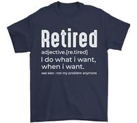 Retired Definition Funny Retirement Mens T-Shirt 100% Cotton Navy Blue 2XL