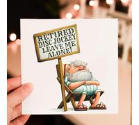 Retired Disc Jockey Leave Me Alone Funny Retirement Card for Birthday or Christmas
