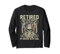 Retired Does Not Mean Forgot Veteran Dad Retro Veteran Shirt Long Sleeve T-Shirt