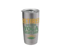Retired & Doing Yoga Every Day Fun Retirement Gift for Yogis Stainless Steel Insulated Tumbler