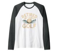 Retired Eat Sleep Golf Golfing Athlete Senior - Raglan Baseball Tee