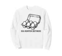 Retired Egg Hunter Vintage Carton Funny Easter Egg Search Sweatshirt