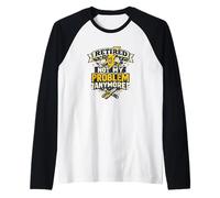 Retired Electrician | Not My Problem Anymore Funny Raglan Baseball Tee