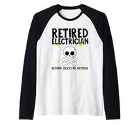 Retired Electrician Nothing Shocks Me Anymore Raglan Baseball Tee