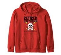 Retired Electrician Nothing Shocks Me Anymore Zip Hoodie