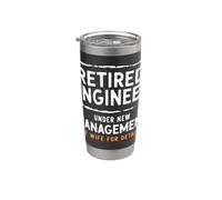 Retired Engineer Under New Management See Wife for Details Stainless Steel Insulated Tumbler
