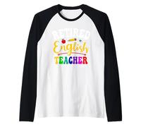 Retired English Teacher Grammar Teachers Retirement Raglan Baseball Tee