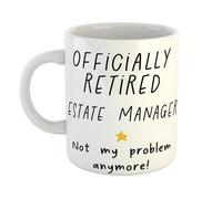 Retired Estate Manager Not My Problem Anymore - Funny Gift Mug for Estate Manager, for Retirement Parties, Birthdays, or Appreciation Gifts