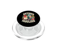 RETIRED FABULOUS Happy Retirement Floral Design PopSockets PopGrip for MagSafe