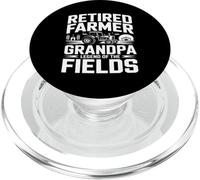 Retired Farmer Grandpa Legend Of The Fields Tractor PopSockets PopGrip for MagSafe