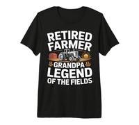 Retired Farmer Grandpa Legend of The Fields Tractor Premium T-Shirt