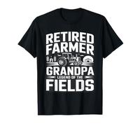 Retired Farmer Grandpa Legend of The Fields Tractor T-Shirt