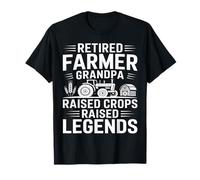 Retired Farmer Grandpa Raised Crops Raised Legends T-Shirt