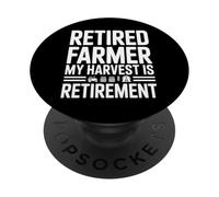 Retired Farmer My Harvest Is Retirement Tractor PopSockets Adhesive PopGrip