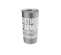 Retired Farmer My Harvest is Retirement Tractor Stainless Steel Insulated Tumbler