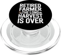 Retired Farmer The Long Harvest Is Over Quote PopSockets PopGrip for MagSafe