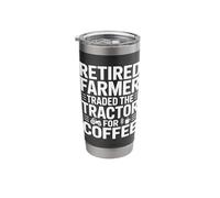 Retired Farmer Traded The Tractor for Coffee Stainless Steel Insulated Tumbler