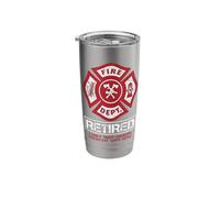 Retired Firefighter Funny I Only Take Orders from My Wife Stainless Steel Insulated Tumbler