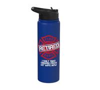 Retired Firefighter Funny I Only Take Orders from My Wife Stainless Steel Insulated Water Bottle